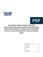 Reglamento Sobre Autorizaciones para Instalaciones Radiactivas o Equipos Generadores de Radiaciones Ionizantes