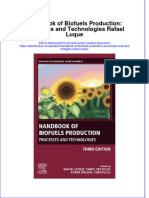 Textbook Ebook Handbook of Biofuels Production Processes and Technologies Rafael Luque All Chapter PDF