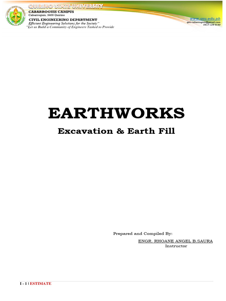 Earthworks and Excavation Estimation Guide | PDF | Concrete ...
