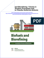 Textbook Ebook Biofuels and Biorefining Volume 2 Intensification Processes and Biorefineries Claudia Gutierrez Antonio All Chapter PDF