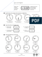 Telling Time - Analogue and Digital