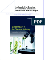 Textbook Ebook Biotechnology in The Chemical Industry Towards A Green and Sustainable Future DR Pratima Bajpai All Chapter PDF