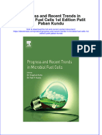 Textbook Ebook Progress and Recent Trends in Microbial Fuel Cells 1St Edition Patit Paban Kundu All Chapter PDF