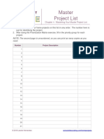 Project Home Master Project List