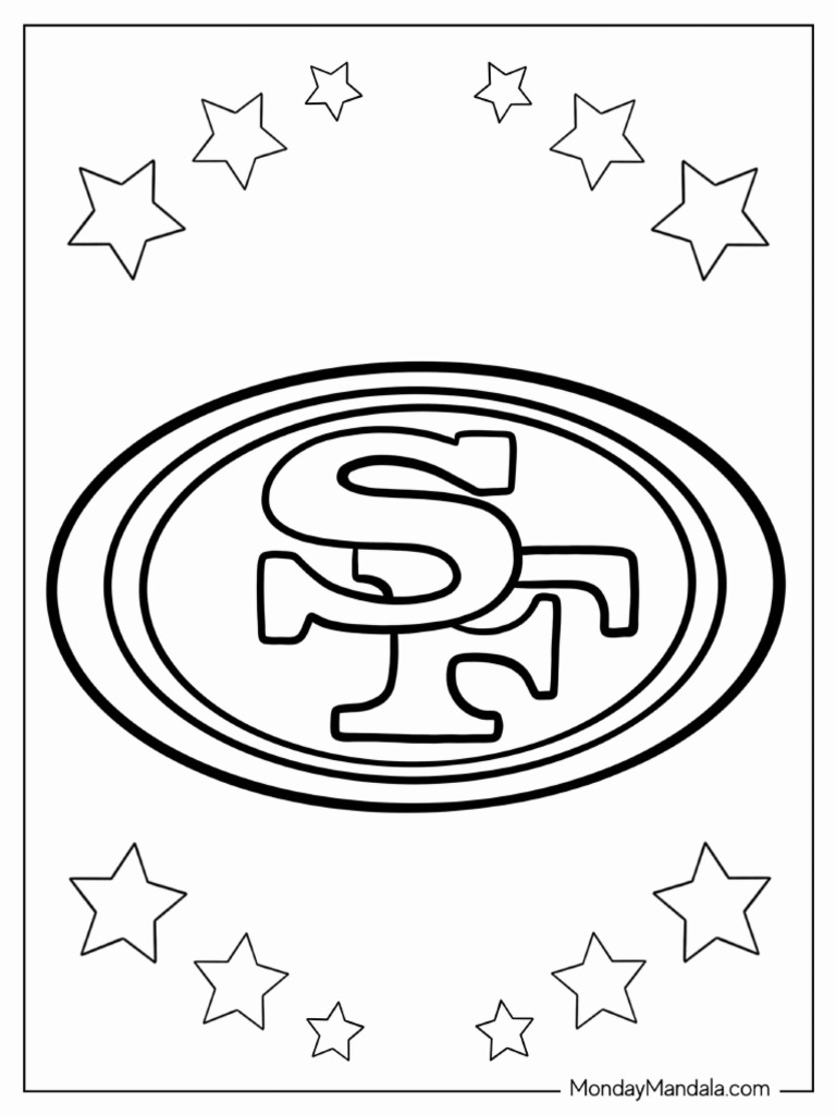SanbFrancisco 49ers Logo For Coloring | PDF