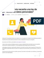 ¿Por Qué Bolivia Necesita Una Ley de Protección de Datos Personales