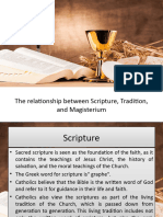 The Relationship Between Scripture Tradition Magnisterium