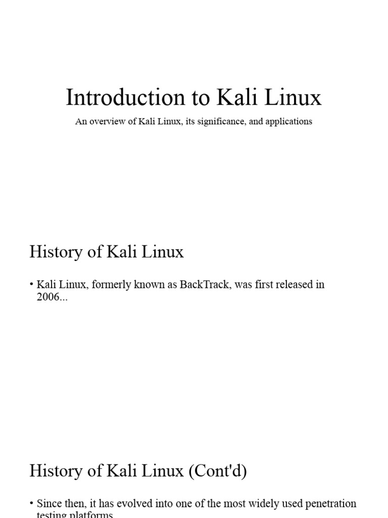 Kali Linux for Cybersecurity Pros | PDF
