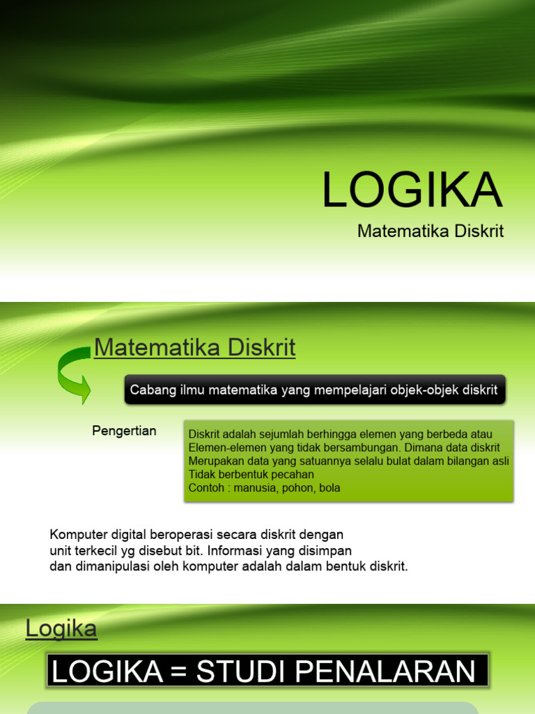 Matematika Diskrit dan Logika Dasar | PDF