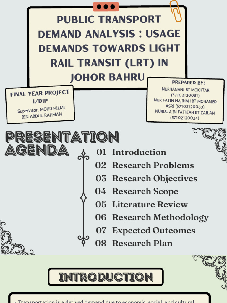 Group 2 - Presentation Title Defense | PDF | Public Transport | Transport
