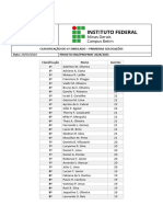 Classificação Das Notas 1º Simulado ENA