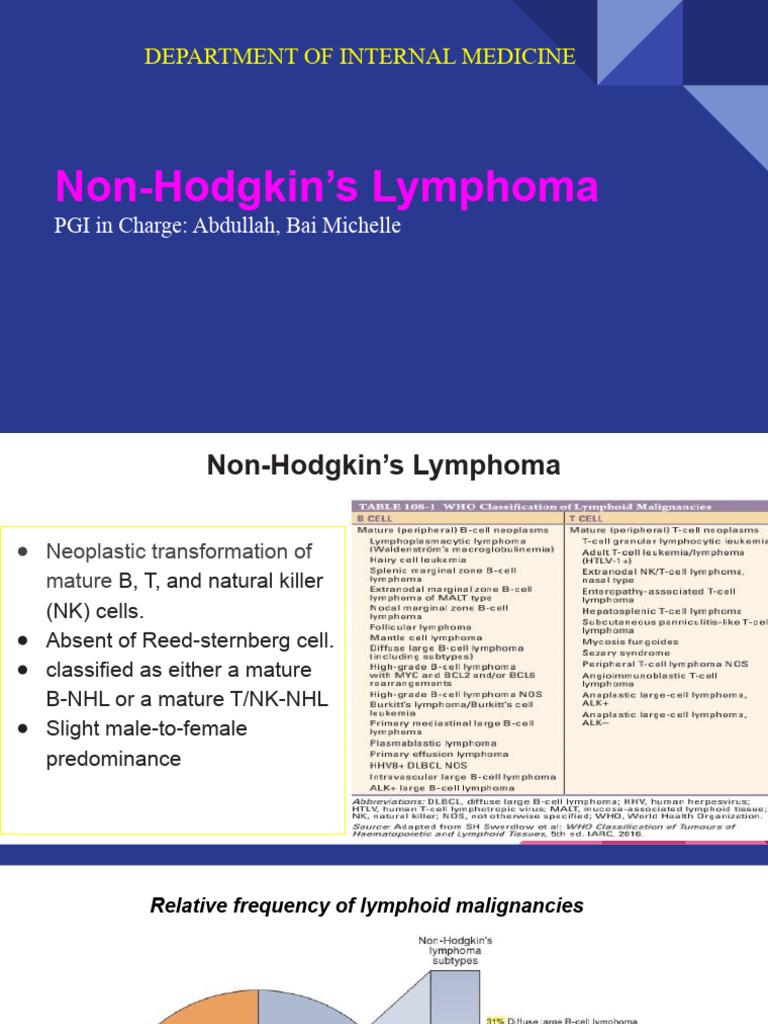 Non-Hodgkin's Lymphoma | PDF | Lymphoma | Lymphatic System