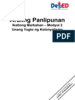 ARALING PANLIPUNAN - 8 - Quarter3 - Module2 - Unang Yugto NG Kolonyalismo - As of 12 Mar 2
