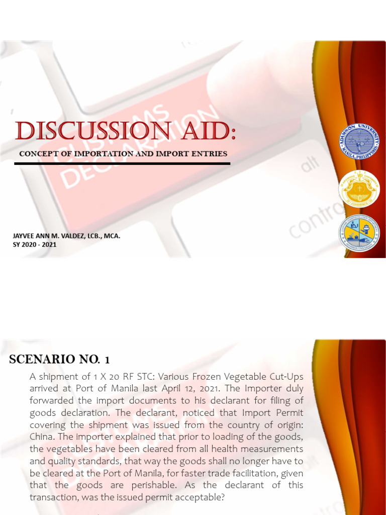 Importation Scenarios and Regulations Guide | PDF | Customs