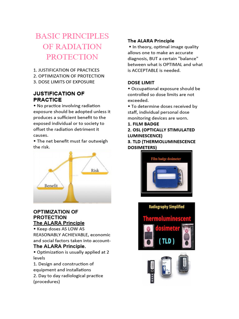 Cardinal Principles of Radiation Protection | PDF | Absorbed Dose ...