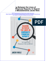 Textbook Ebook Reading Between The Lines of Corporate Financial Reports in Search of Financial Misstatements Jacek Welc All Chapter PDF