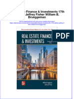 Textbook Ebook Real Estate Finance Investments 17Th Edition Jeffrey Fisher William B Brueggeman All Chapter PDF