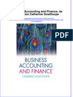 Textbook Ebook Business Accounting and Finance 4E 4Th Edition Catherine Gowthorpe All Chapter PDF