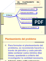 Elementos Del Planteamiento Del Problema de Investigación