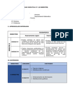 3 Unidad Didáctica de 3er Grado - Razonamiento Matemático