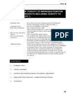 Detection of Toxicity To Reproduction For Medicinal Products Including Toxicity To