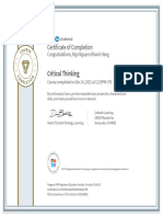 CertificateOfCompletion - Critical Thinking