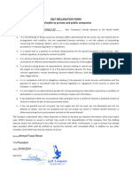 Annex E - Self-Declaration Form