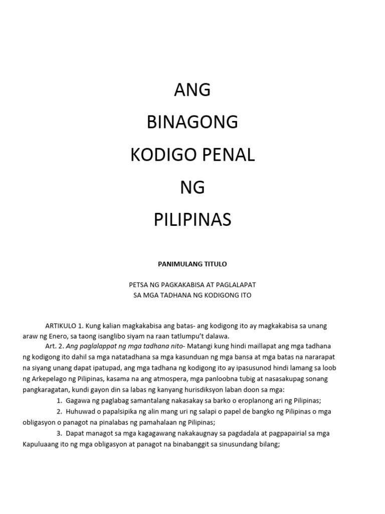 RPC Book 1 Filipino | PDF