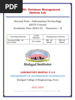 DBMS Lab Manual 2023-24