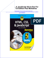 Textbook Ebook HTML Css Javascript All in One For Dummies 1St Edition Paul Mcfedries All Chapter PDF