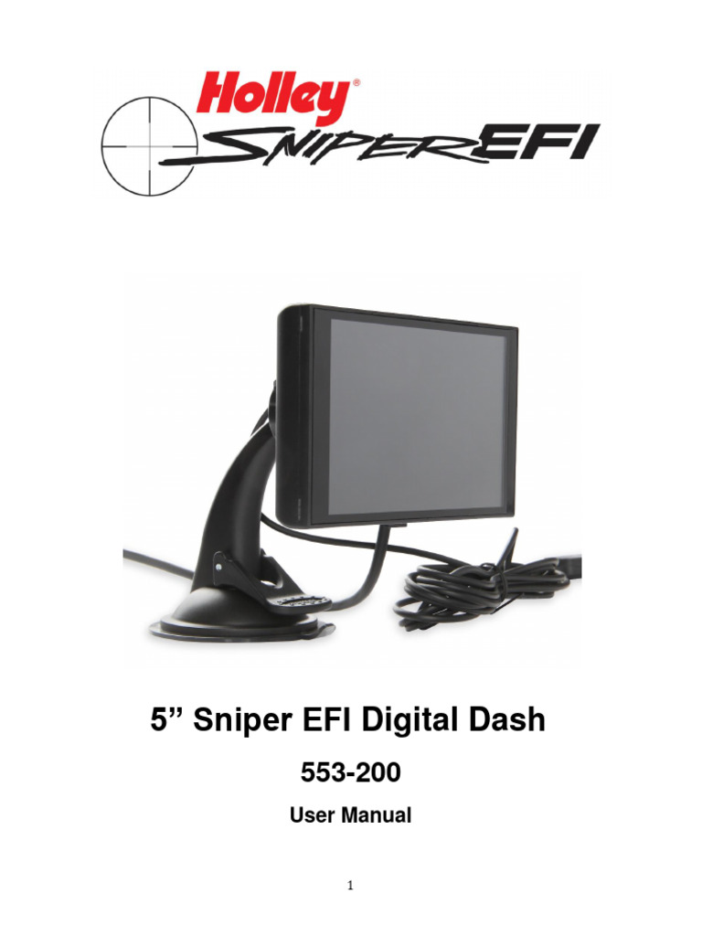 Sniper EFI 5” Dash User Manual | PDF | Throttle | Internal Combustion Engine