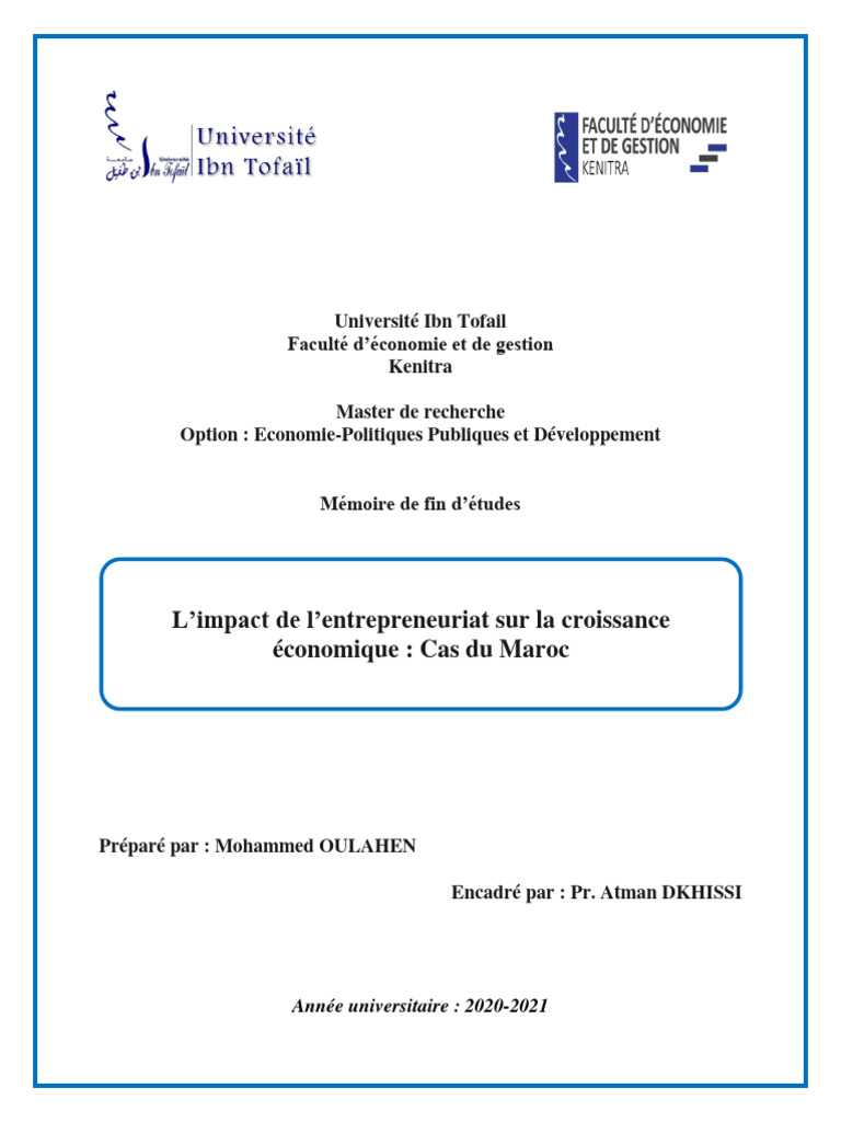 Impact de l'entrepreneuriat sur la croissance | PDF | Entrepreneuriat ...