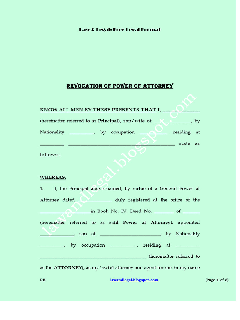 format-deed-of-revocation-of-power-of-attorney-pdf-power-of-attorney-civil-law-legal-system