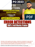 Top51 Error Detection Questions For IBPS PO SBI PO 2023 English