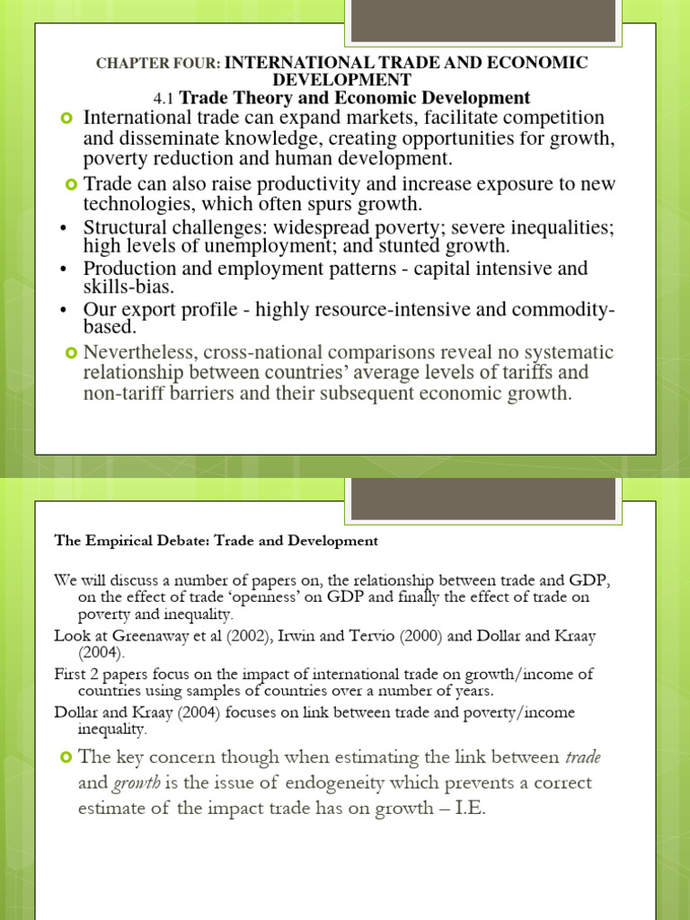 Trade Theory's Impact on Development | PDF | Free Trade | Tariff