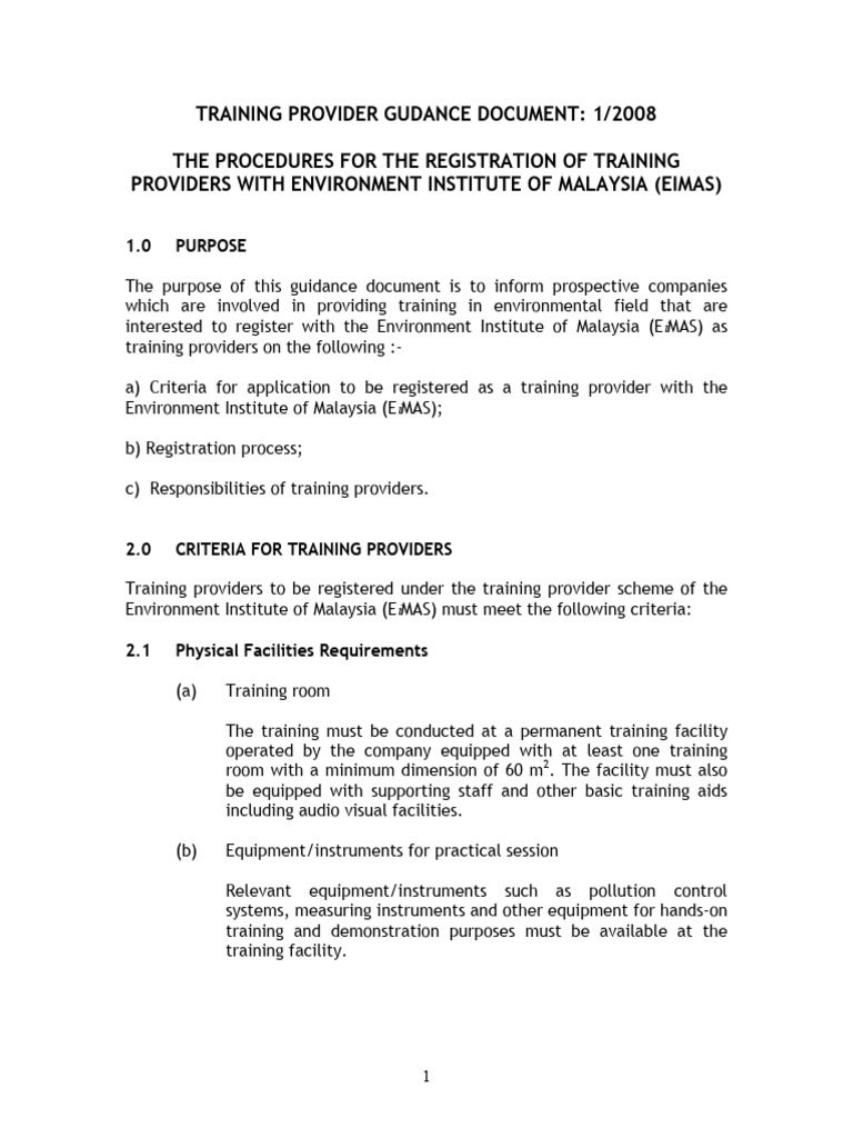 EiMAS TRAINING PROVIDER | PDF | Incineration