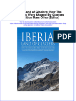 Textbook Ebook Iberia Land of Glaciers How The Mountains Were Shaped by Glaciers 1St Edition Marc Oliva Editor All Chapter PDF