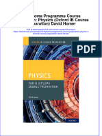 Textbook Ebook Ib Diploma Programme Course Preparation Physics Oxford Ib Course Preparation David Homer All Chapter PDF