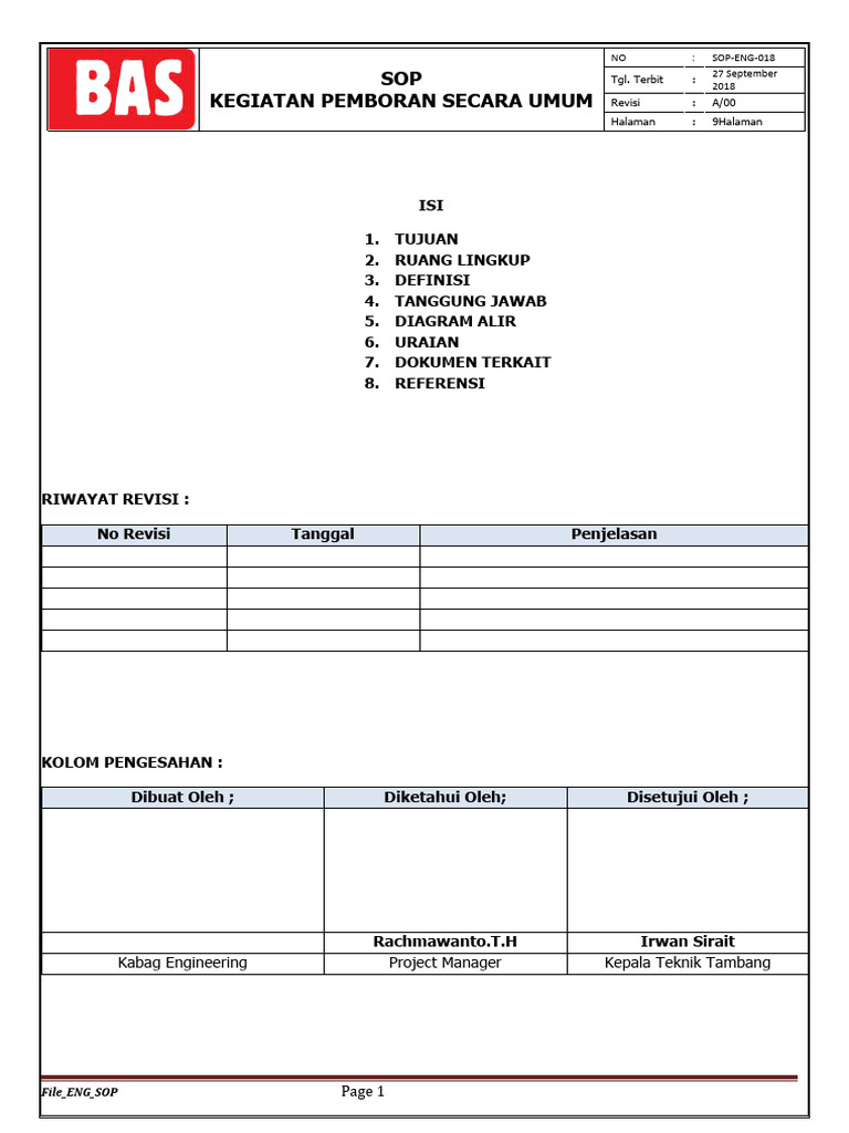 Sop eng 018 kegiatan pengeboran secara umum pdf