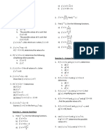 Functions Worksheet