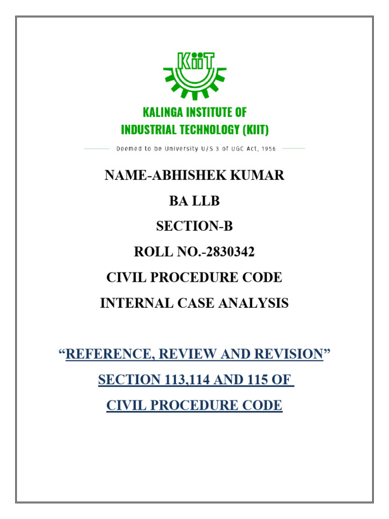 CPC: Reference, Review, and Revision Explained | PDF | Judgment (Law ...