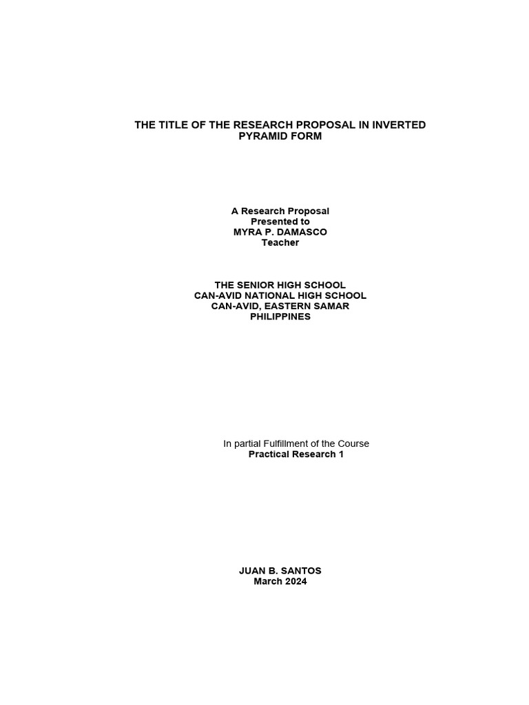 Research Proposal Structure and Elements | PDF | Data | Methodology