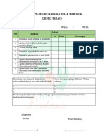 Monitoring Ceklis Kawasan Tidak Merokok