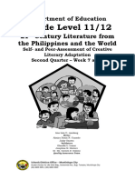 Grade Level 11/12: 21 Century Literature From The Philippines and The World