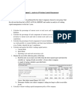 FM II - Assignment III Guidelines-Working Capital Management