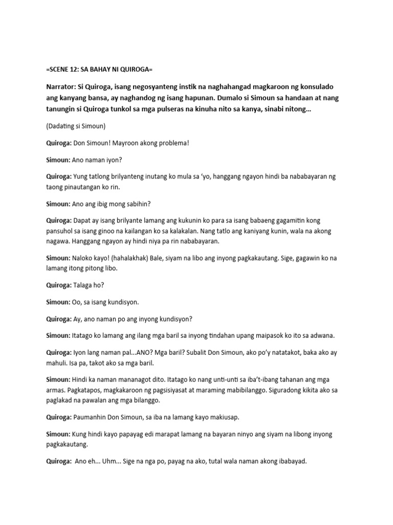 El Filibusterismo Script | PDF