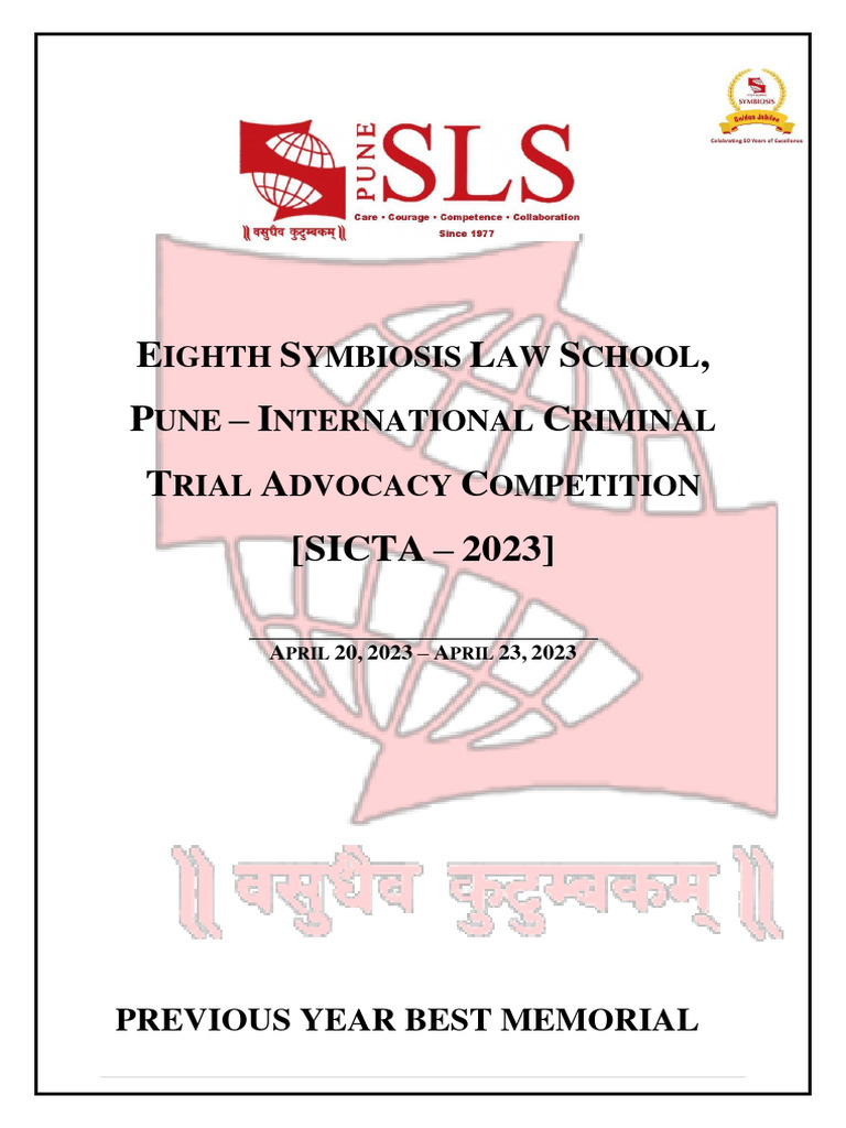 Previous Year Best Memorial - SICTA 2023 | PDF | International Criminal ...