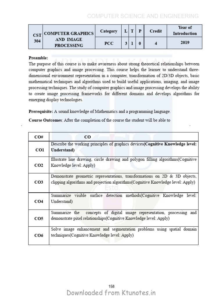 CG Syllabus | Download Free PDF | 2 D Computer Graphics | 3 D Computer ...