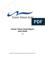Sample Career Values Scale (CVS) Report