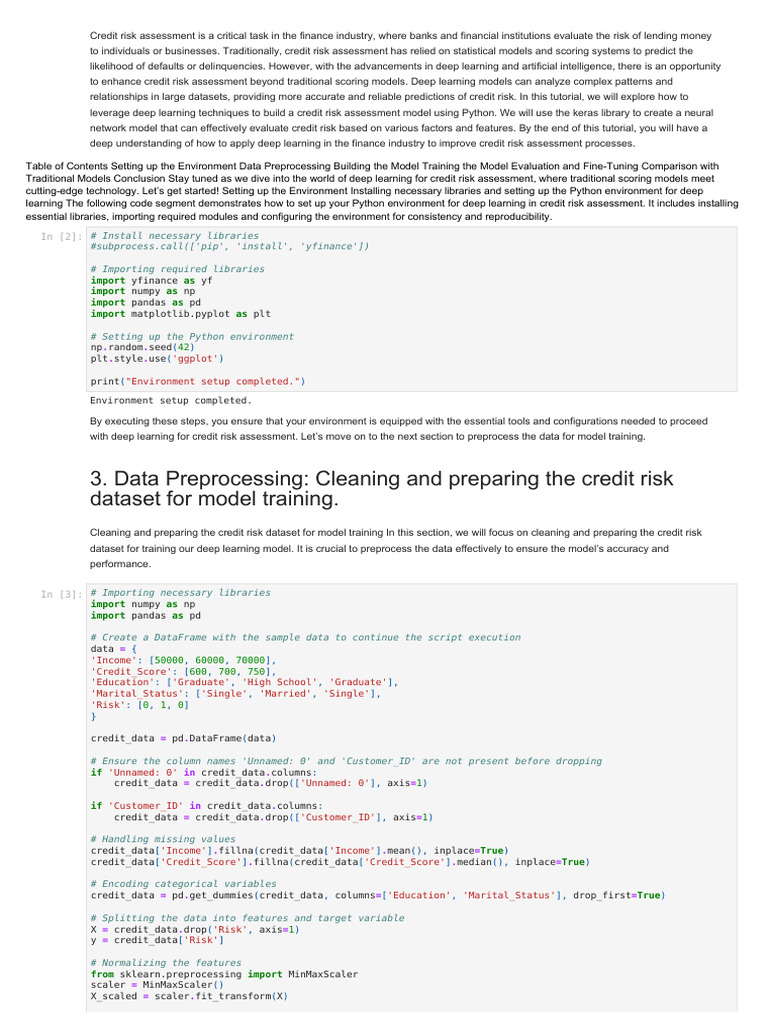 Deep Learning for Credit Risk Assessment | PDF | Deep Learning ...